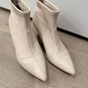 Something Navy Cream Ankle Booties